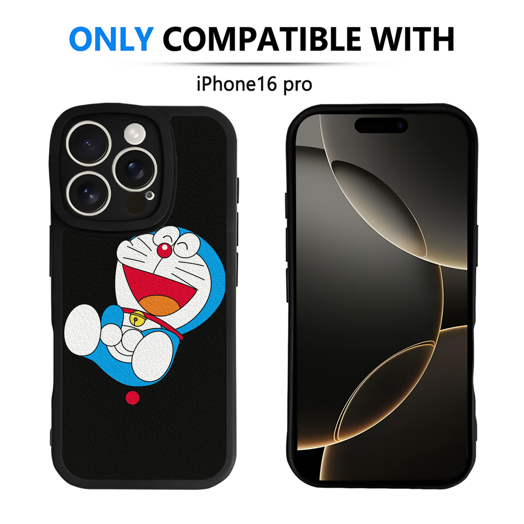 （画像用） ドラえもん Doraemon 【iPhone 16シリーズ対応】シリコンスマホケース（レザー調） 材質：シリコン